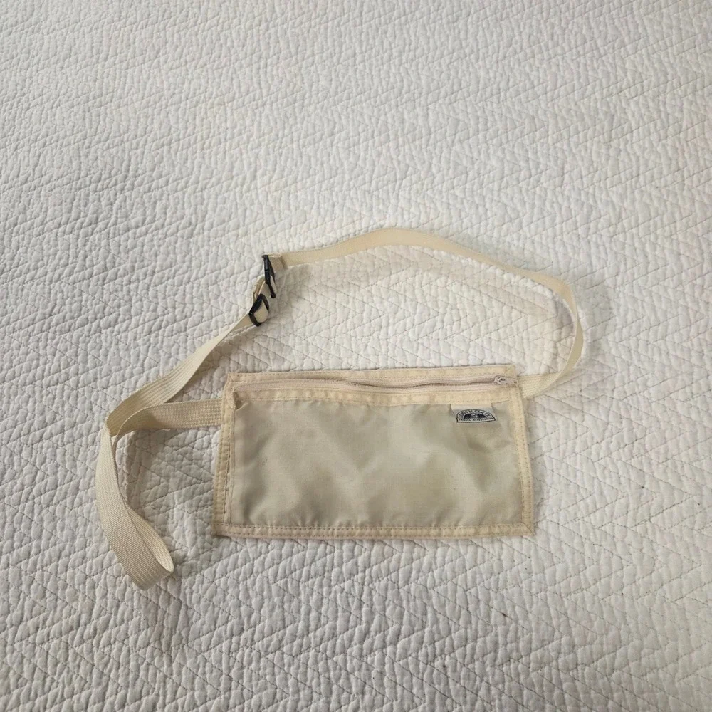 Lewis N Clark Travel Accessories Money Belt Cream Hidden Security Waist Pouch